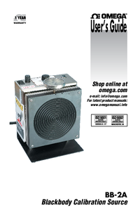 Thumbnail of document Manual - BB-2A 66°C to 343°C Temperature Blackbody Calibrator